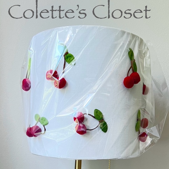 Karma Home Cherry Red Pom Pom Lamp Playful Festive Kitch Home Decor Lamp & Shade - Picture 10 of 10